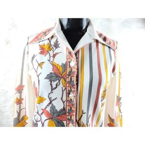 Vintage 70s Trissi Casual Disco Shirt Medium